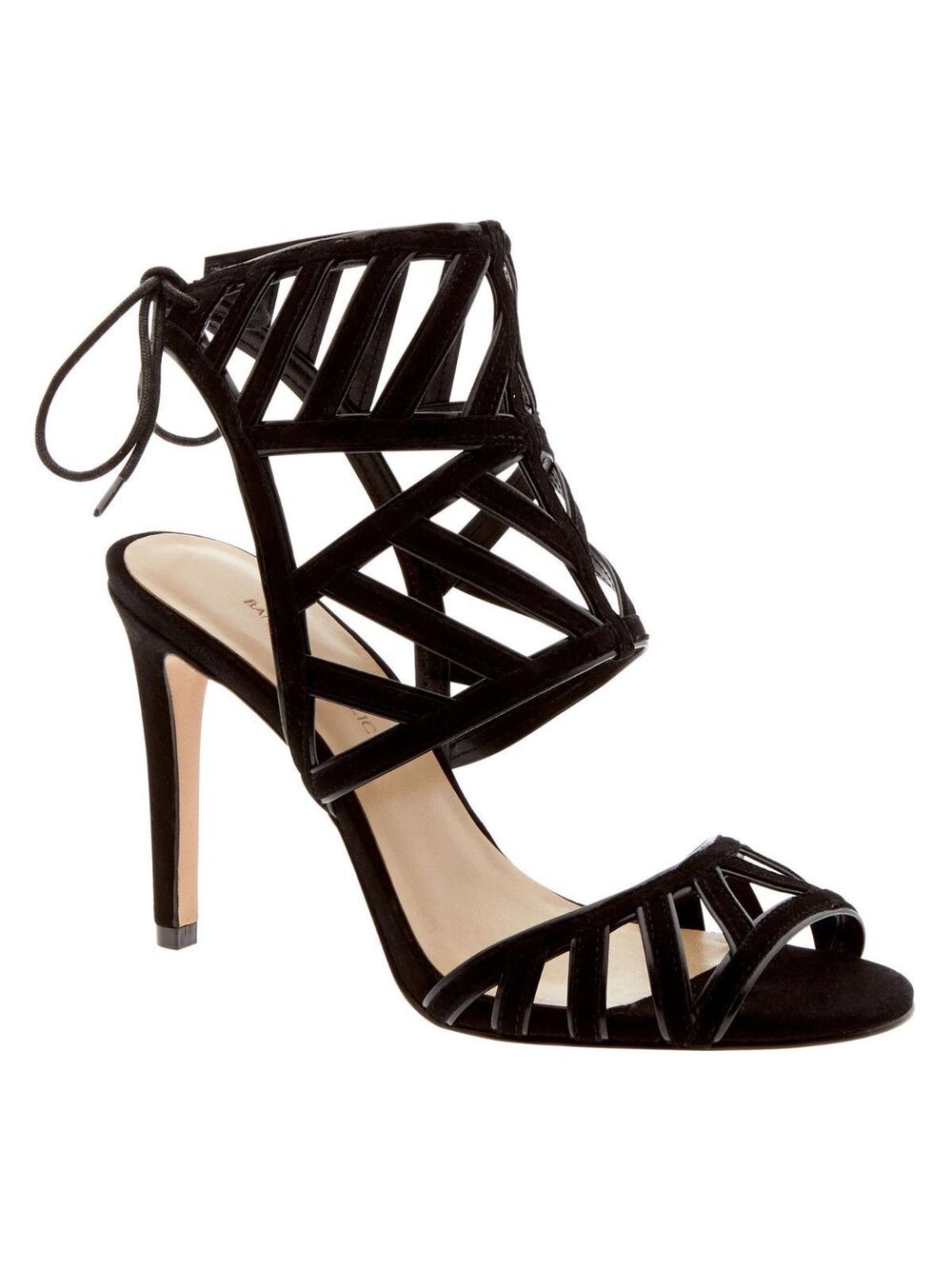 Banana Republic Bev Cutout Heel Sandal, Black SIZE 9.5 M #249950